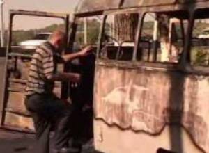 Minibus is burnt