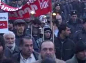 Torchlight procession march to Constititional court of RA