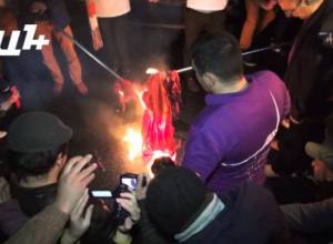 Այրեցին Թուրքիայի դրոշը.Ջահերով երթ