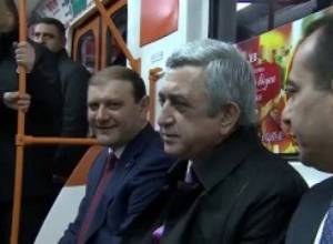Սերժ Սարգսյանը երթևեկել է մետրոյով
