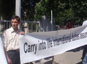 Will Saakashvili read the posters?