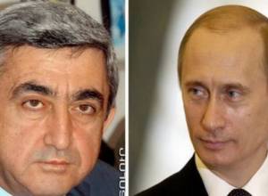 Serzh Sargsyan congratulates Vladimir Putin