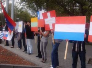 Silent procession in downtown Yerevan