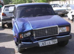 Accident in front of the chief of police
