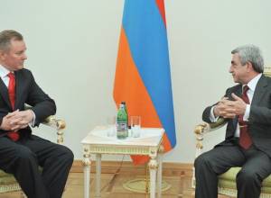 Handed over his credentials