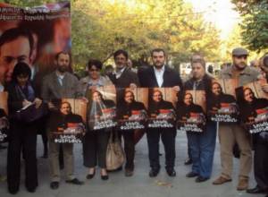 Action near Saryan statue