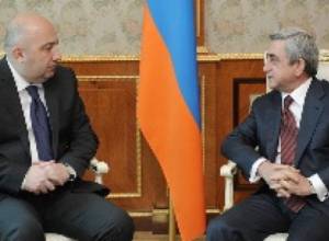 Serzh Sargsyan receives Georgian Minister of Regional Development and Infrastructures
