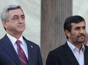 Sargsyan, Ahmadinejad discuss construction of Iran-Armenia railway