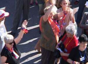 Many people at Freedom Square already