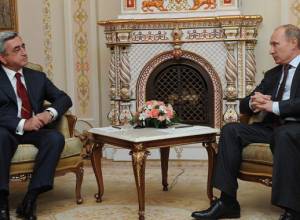 Serzh Sargsyan, Vladimir Putin meet in Moscow