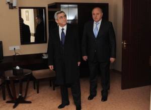 Sargsyan was shown construction site