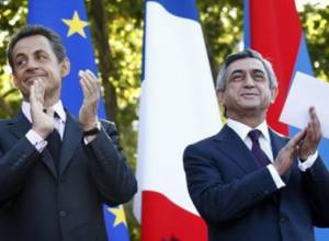 Serzh Sargsyan thanks Sarkozy and French people