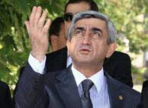 Rain ruined Serzh Sargsyan’s meeting with voters