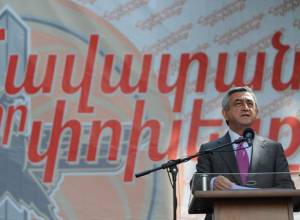 Action in Vanadzor during Sargsyan's visit