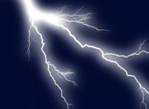 Wall cracks after lightning strikes