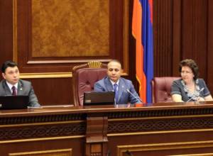 Armenian Parliament Speaker is strict today