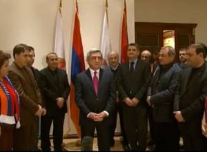 Serzh Sargsyan gives thank-you speech