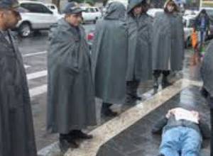 Gaspari lay on the ground