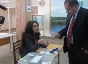 Aghvan Vardanyan’s ballot-paper without envelope