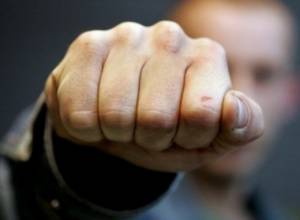 Beating in the precinct