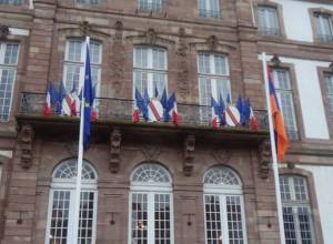 Armenian flag raised in Strasbourg City