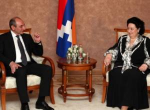 Karabakh President receives Montserrat Caballé