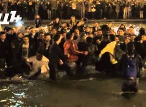 Kanye West jumps into Swan Lake in Yerevan