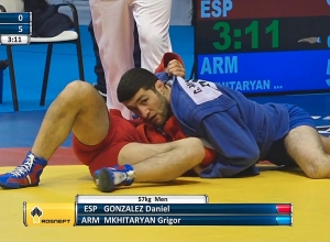 Գրիգոր Մխիթարյանը մտել է սամբոյի Եվրոպայի առաջնության եզրափակիչ