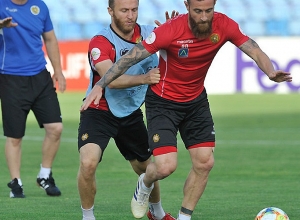Armenian national team holds pre-match training