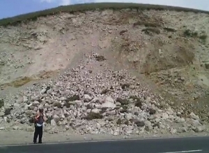 Քարաթափում Դիլիջանի թունելի մոտակայքում