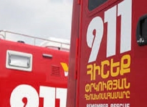 Իջևան-Նոյեմբերյան ավտոճանապարհին այրվում է բեռնատար ավտոմեքենա