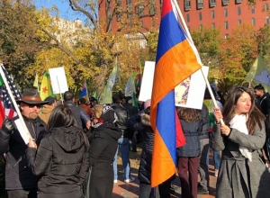 Protesting in front of White House ahead of Erdogan’s visit