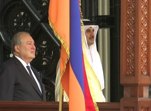 Կատարի էմիրի դիվանում տեղի է ունեցել ՀՀ նախագահ Արմեն Սարգսյանի դիմավորման պաշտոնական արարողությունը