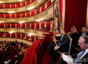Никол Пашинян и Анна Акопян в Миланском оперном театре “Ла Скала” посмотрели оперу Р. Штрауса “Египетская Елена”