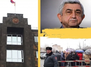Սերժ Սարգսյանի աջակիցները դատարանի բակում են․ Ուղիղ