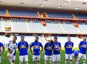 Sampdoria football club players provide financial support to polyclinic