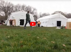 New tent hospital in Central Park in New York (video)