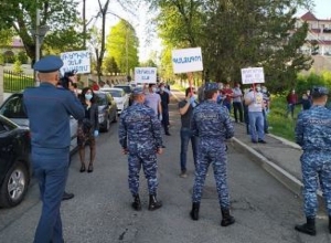 В Шуши состоялась акция протеста во время инаугурации президента