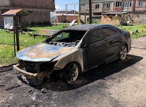 В Севане ночью сгорел автомобиль