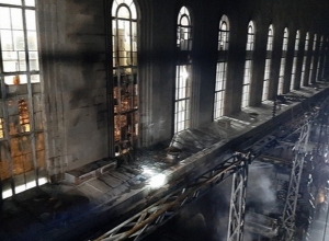 Пожар на ГЭС в селе Аргел