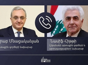 З. Мнацаканян провел телефонный разговор с министром иностранных дел Ливана Насифом Хитти