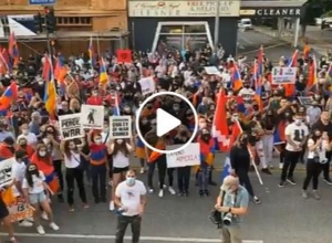 Акция протеста в Лос-Анджелесе