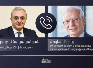 Armenian FM holds phone talk with Josep Borrell