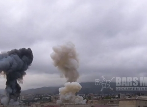 Обстрел мирного населения Степанакерта: Кадры Барс Медиа