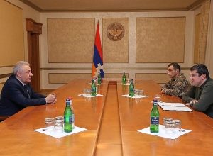 Президент Арцаха принял министра обороны РА Вагаршака Арутюняна