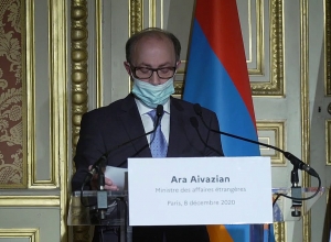 Նախարար Այվազյանի խոսքը և պատասխանը լրագրողի հարցին Ֆրանսիայի ԱԳ նախարարի հետ մամուլի ասուլիսին