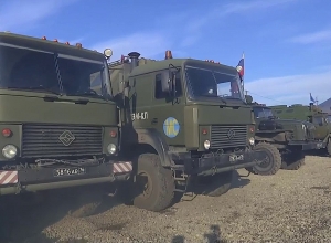 Полевой автопарк для военной и специальной техники в Нагорном Карабахе