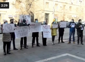 Ակցիա ԱԱԾ-ի դիմաց՝ ընդդեմ մամուլի տեռորի