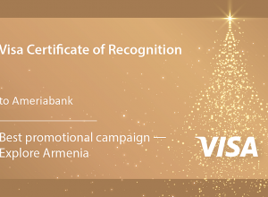 Ամերիաբանկը Visa վճարահաշվարկային համակարգի կողմից արժանացել է միանգամից երկու մրցանակի