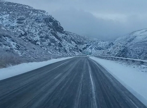 Лисагорский участок межгосударственной трассы Степанакерт-Шуши-Бердзор-Горис местами труднопроходим